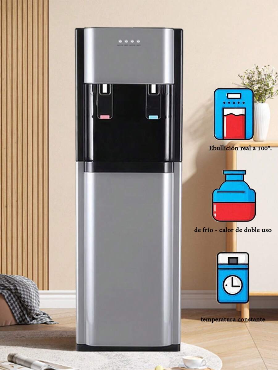 Máquina Inteligente de Agua Caliente con Control de Temperatura - Uso Dual de Agua Caliente y Fría, Hervido a Temperatura Constante - Plateado - Ver 1
