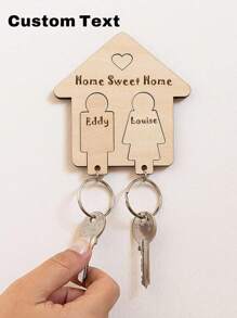 1pc Personalized Key Holder For Wall - Custom Key Hanger With Family Name 6 Designs,Background Options | House Warming Presents New Home,Personalized Dog Butt Leash Holder