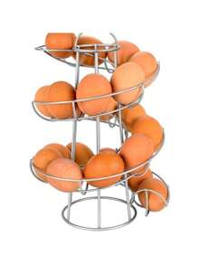 厨房台面鸡蛋架，用于存放鸡蛋，创意金属鸡蛋收集展示架，农舍复活节彩蛋展示架，适用于户外、露营 - 彩色 - 查看 3