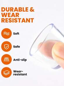 8 件装硅胶椅腿橡胶脚，适用于家具，透明，折叠椅腿帽，适用于硬木地板的椅腿保护垫，防滑、防刮、无噪音，适用于椅子腿的家具滑块，适用于椅子的矩形地板保护垫，硅胶椅腿帽凹槽，用于保护地板腿，脚杯适用于桌子、椅子、沙发 - 彩色 - 查看 5