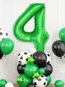 1 个 - 32 英寸绿色 PE 数字形状气球，大型巨型气球，适用于生日、派对、家庭聚会、节日、庆祝装饰、毕业典礼、淋浴、拍照、森林主题生日、恐龙主题生日派对装饰、周年纪念、足球生日派对 - 彩色 - 查看 7