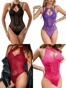 Hot-Selling Hollowed-Out Set Neck Strap Splicing Street Spice Style