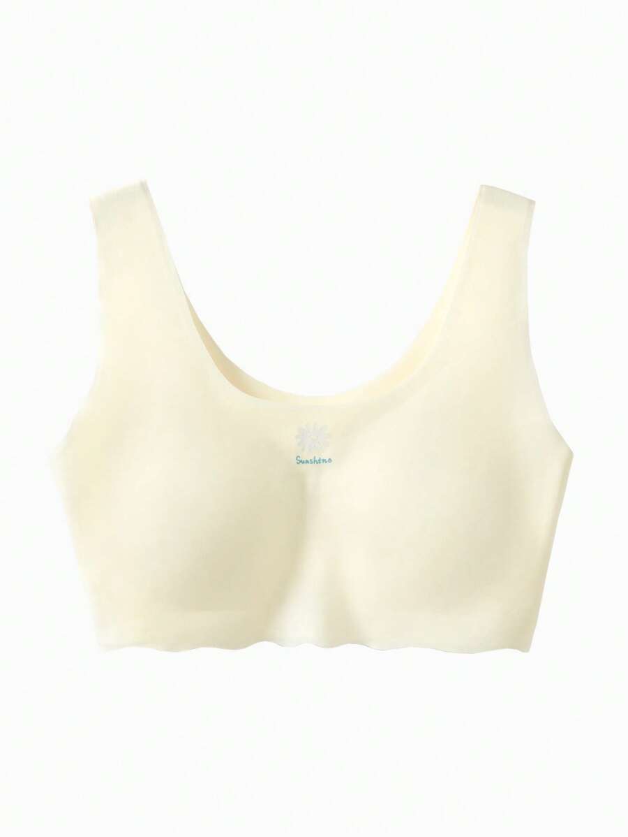 Balabala Girls' Training Bra, Seamless And Comfortable Design For Growth - Yellow Tone - View 1