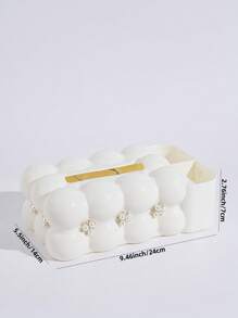 1 Stück Süßigkeiten Taschentuchbox, Dekor mit Kunstperle, multifunktionale Aufbewahrungsbox, geeignet für Wohnzimmer, Fernbedienungsaufbewahrung, Küchenrollenhalter, Taschentuchbox schwarz, Taschentuchhalter, weiße Taschentuchbox, Taschentuchhalter, weiß, Feuchttücherhalter, Servietten Halter, für Familienfeiern, für Zuhause Küche Schlafzimmer Wohnzimmer Esszimmer, Wohndekoration Accessoires, dekorative Box, Geschenk zur Hochzeit für Frauen, Sommerfestival Reisebedarf