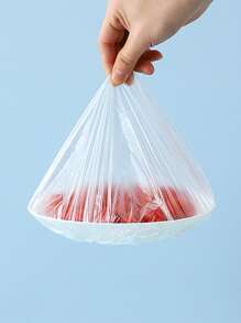 100pcs Transparent Plastic Cover PE Thin Film Plastic Bags For Bowl Cover Leftover Food Cap, Kitchen Essentials To Keep Your Food Fresh And Safe