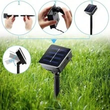 1 pièce Guirlande d'étoiles solaires pour la décoration extérieure et l'éclairage de jardin - Lumières LED polyvalentes pour la décoration de la chambre, la décoration murale et les occasions spéciales, économique, idéal pour créer une atmosphère chaleureuse et accueillante
