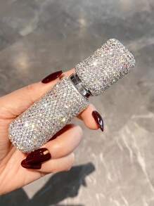 1 件装 10 毫升奢华水钻可再填充香水喷雾器瓶，适用于古龙水、护肤品、男女礼物 - 銀色 - 查看 2