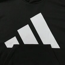 Adidas 2025 男式 M BL FT HD 连帽衫/套头针织连帽运动衫 IN6164 - 黑色 - 查看 4