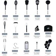 Kitchen Utensils Set 35 PCS Cooking Utensils Set, Nonstick And Heat Resistant Nylon Stainless Steel Silicone Spatula Set - Kitchen Gadgets Home Essentials Kitchen Accessories, Apartment Must Haves