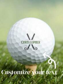 3/6 pièces Balles de golf personnalisées - Créez vos propres balles de golf, un cadeau parfait pour les golfeurs et les passionnés - Fabriquées en caoutchouc durable, double couche de qualité compétition, convient pour les cadeaux uniques et les événements mémorables - Idéal pour les golfeurs, les mariages, les tournois et les occasions spéciales