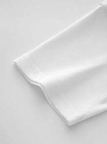 Size Plus  Gentle Monster T-Shirt Men's Casual Cartoon Boys Graphic Short Sleeve T-Shirt (Single Piece)100% Cotton 220g Heavy Cotton T Shirt - 白色 - 查看 7