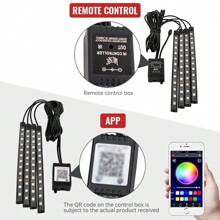 Automotive Interior Decorative Lights LED Car Foot Light Atmosphere Lamp Ambient Lamp Remote/Voice/APP Control Neon - RGB - View 5