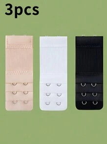 Elastic Lingerie Extension Hooks, Bra Extender Clasp 3-Rows, Extender Clips, Oversized Lingerie Extension Hooks, Plus Size Lingerie Extender - Multicolor - View 13