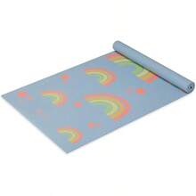 Esterilla de yoga para niños, esterilla de ejercicio, yoga para niños con estampados divertidos - tiempo de juego para bebés, niños pequeños activos y tranquilos y niños jóvenes (60 L x 24 x 3mm de grosor) - Estrellas del arcoíris - Ver 3