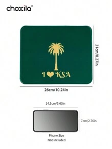 choxila 1 件沙特阿拉伯王国棕榈树鼠标垫，SA 椰树绿色鼠标垫，防滑橡胶底座，缝边桌垫，适用于办公室和家庭，沙特阿拉伯庆典礼品，办公桌配件，办公用品，办公桌配件，鼠标垫 - 綠色 - 查看 6