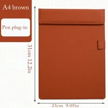 1pc Customized PU Leather Conference Folder, A4 File Folder, Business Writing Clipboard, Leather Writing Board, Magnetic Clipboard, Note And Receipt Holder, Suitable For Business Hotels, Schools, Offices, Companies, Personalized Creative Gift,Back To School,School Supplies - Multicolor - View 11