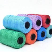 2 Pcs 1.5mm X 240 Yards Nylon Mesh Cord, 2 Pieces Set, Versatile Crafting Yarn Suitable For Knitting, Crochet, Hats, Bags, Wallets, Shoes, Plant Hangers, 100% Nylon, Multi-Color Options