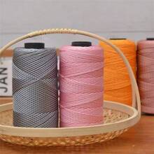 2 Pcs 1.5mm X 240 Yards Nylon Mesh Cord, 2 Pieces Set, Versatile Crafting Yarn Suitable For Knitting, Crochet, Hats, Bags, Wallets, Shoes, Plant Hangers, 100% Nylon, Multi-Color Options