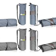 Explora la bolsa de almacenamiento para esterilla de yoga Oxford con ventana de malla transpirable y grandes bolsillos - Azul - Ver 9