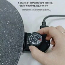 Home Multifunctional Medical Stone Non-Stick Electric Grill Pan, Red Handle, Five-Speed Temperature Control, Fast Heating And Easy-To-Clean Korean Electric Grill, You Can Grill Delicious Barbecue At Home - 美規B型插(110-127V) - 查看 4