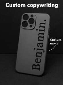 1pc Customized Name Phone Case, Personalized Name Design IPhone Phone Case, Customized Name IPhone Phone Case, Personalized Phone Case, Custom Image Phone Case, Anniversary Gift, Valentine's Day Gift, Birthday Gift, Wedding Gift, Mother's Day Gift, Father's Day Gift, Best Friend Gift, Compatible With Iphone 11/12/13/14/15promax