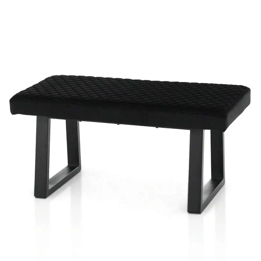 TUKAILAi TUKAILAI banco comedor 100cm, banco pasillo comedor banco armario banco cama banco tapizado banco cocina con asiento de terciopelo cojín y patas de metal, para comedor armario cocina dormitorio