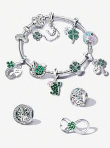 1Pc Clover Lucky Straw Series Beads For Women Bracelets Bangles DIY Jewelry Making And Daily Outfit Matching Jewelry Decoration For Girls