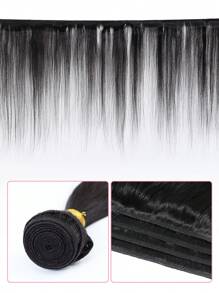 32 Inch Brazilian Straight Hair Bundles Real Human Hair Unprocessed Brazilian Virgin Straight Human Hair Bundles Extensions Weave Human Hair Natural Black Color For Woman - Black - View 8
