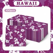 Servilletas de decoración para fiesta de cócteles con flores, decoración de mesa de comedor para fiestas con flores de colores surtidos, adecuado para fiestas festivas, bodas, meriendas, suministros de decoración para fiestas de cumpleaños - Multicolor - Ver 20