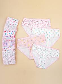 6 Pcs Random Underwear For Girls 8-10Y Lovely Design Soft Cozy Tween Girl Briefs