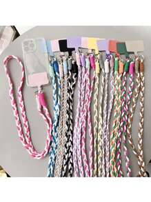 Correa para teléfono trenzada de moda, correa ajustable universal para estuche de teléfono, para regalos de mujeres, familia, amigos, cumpleaños, vacaciones, accesorio para teléfono