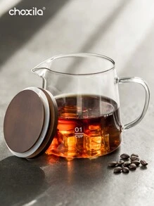 choxila 1 件咖啡壶，高硼硅玻璃咖啡分享壶，带木盖，300 毫升 -500 毫升，适合家庭分享或派对和露营，用于手冲咖啡机的咖啡服务器，咖啡配件，学校用品返校 - 分享壺 - 查看 3