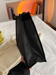 1 pieza Bolsa de malla personalizada con su propio diseño, diseño personalizado (nombre, logotipo, texto) plegable de gran capacidad, ligera, elegante, bolsa de hombro personalizada, bolsa de compras casual, bolsa de regalo personalizada para boda, cumpleaños, playa, vacaciones, para uso personal o regalo para amigos, mamá, maestros, bolsa de gran capacidad para mujeres