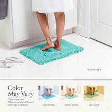 BELADOR Bathroom Rugs Sets 2 Piece- Plush Bath Mat Set Quick-Dry Soft Chenille Mat With Rubber Backing, Absorbent Rug Set, Washable Bath Rugs - Bath Mats 24x17 + 30x20 - Sea Green - View 5