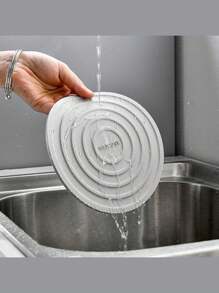 1 件圆形硅胶锅垫，带储物架，耐热厨房台面垫，不粘防滑隔热垫，灵活开口罐子多用途杯垫，桌面保护和装饰热菜、餐桌、书桌