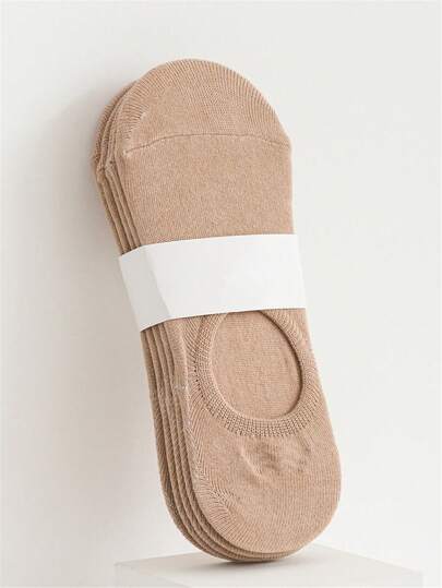 5 pares de calcetines planos invisibles para mujer, calcetines de corte bajo, calcetines para barco