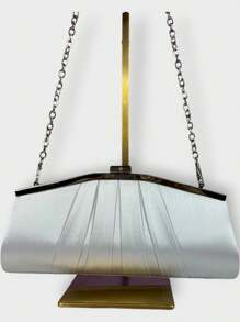 EverlyX 帶鏈條的褶襉緞面派對手拿包 - 女式時尚 - 24/48 小時內從西班牙發貨