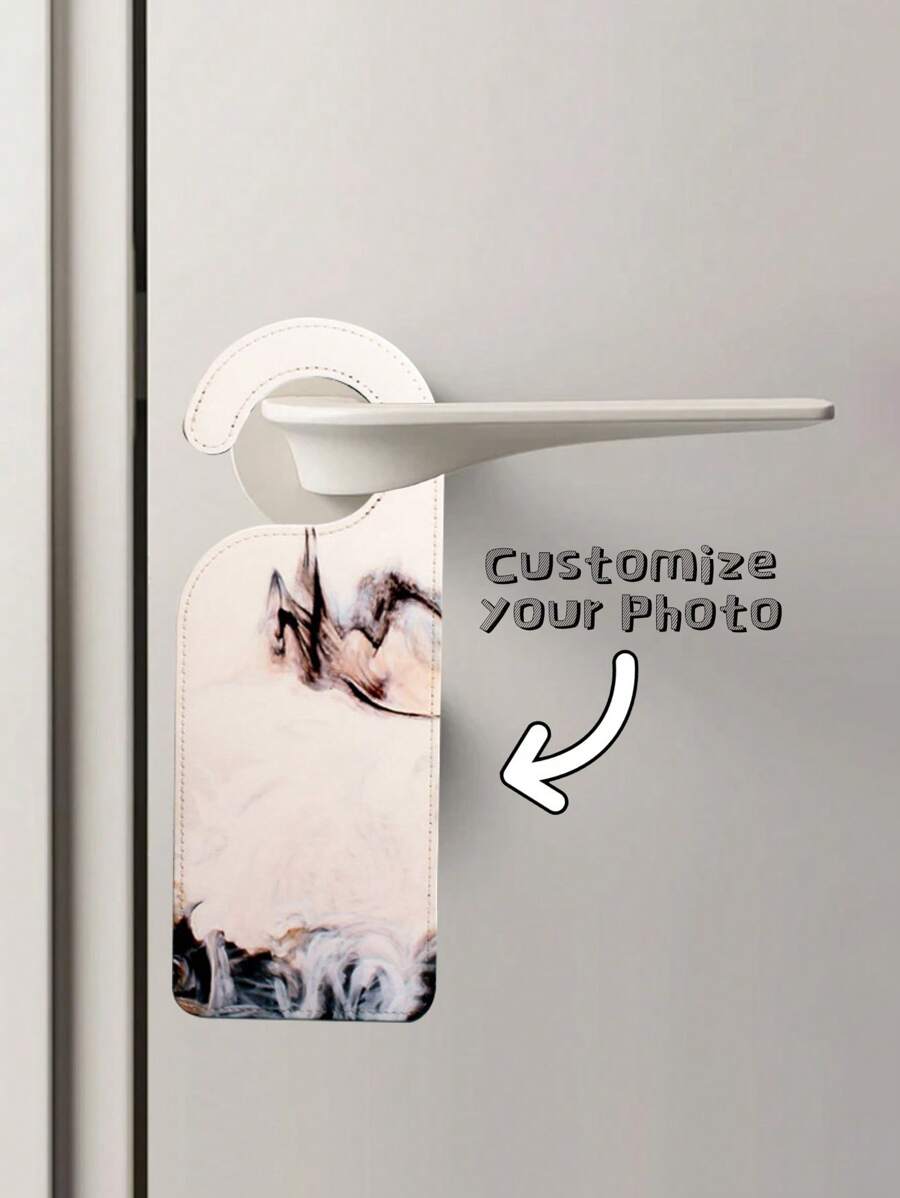 1/3Pcs，个性化热转印 PU 皮革门挂钩，定制 DIY 图案照片，适用于日常家居用品，可用于卧室门把手和书房门把手。适合生日、情人节、周年纪念日、母亲节和父亲节。非常适合送给父母、朋友和爱人，时尚简约。 - 彩色 - 查看 1