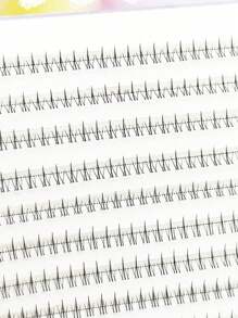 120pcs Natural-Looking Short Stem Transparent Fan-End False Eyelashes, Large Capacity For Beginners, Self-Adhesive Cluster Lashes