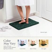 BELADOR Bathroom Rugs Sets 2 Piece- Plush Bath Mat Set Quick-Dry Soft Chenille Mat With Rubber Backing, Absorbent Rug Set, Washable Bath Rugs - Bath Mats 24x17 + 30x20 - Hunter Green - View 5