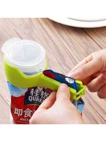 4 件装食品袋夹，带倾倒口的食品储存密封夹，食品袋夹，薯片袋夹，塑料盖食品夹，非常适合在厨房整理和储存食物 - 彩色 - 查看 5