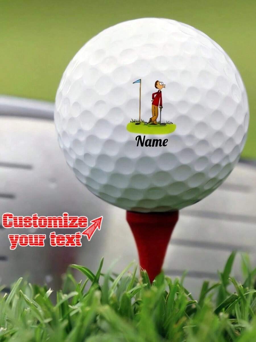 3/6/12pcs Custom Name Golf Balls With "Golfer Cheats" Text, Great Gift For Friends