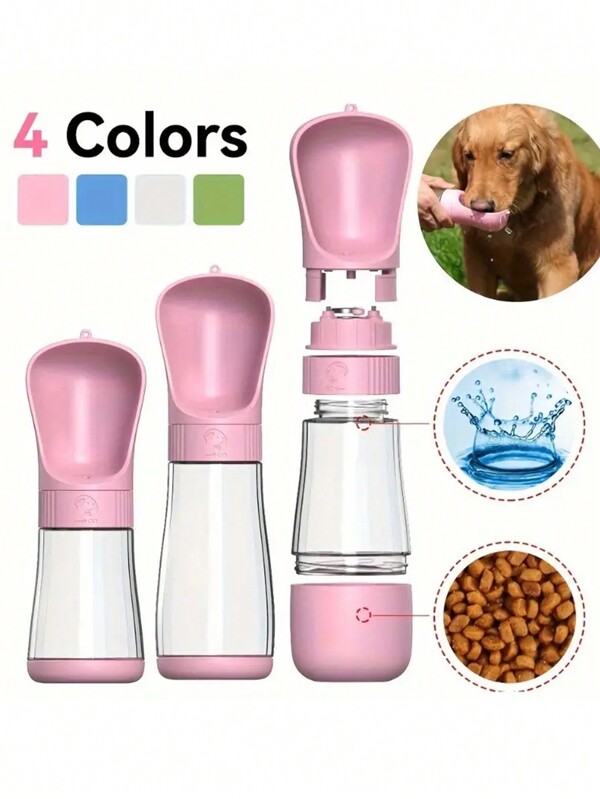 1pc Multi-Function Pet Travel Water Cup, Portable Dog Water Bottle And Bowl Dispenser - Pet Supplies Dog Water Bottle Outdoor Drinking Cup, Keeps Your Pet Hydrated On The Go, Dispenser For Pet Food And Water, Available In Various Colors And Sizes