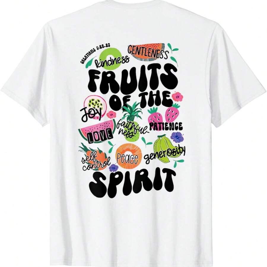 Fruits Of The Spirit T-Shirt. - White - View 1