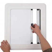 YUNRUX Okno uchylne do kampera 450x500mm, okno boczne do kampera, okno uchylne do kampera, okno do kampera - Czarne - Zobacz 9