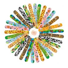 36 piezas Pulseras de golpe con animales de dibujos animados, nuevos artículos de 2025, regalos de cumpleaños, navidad y halloween, pulseras de colores con diseños de animales de caricatura