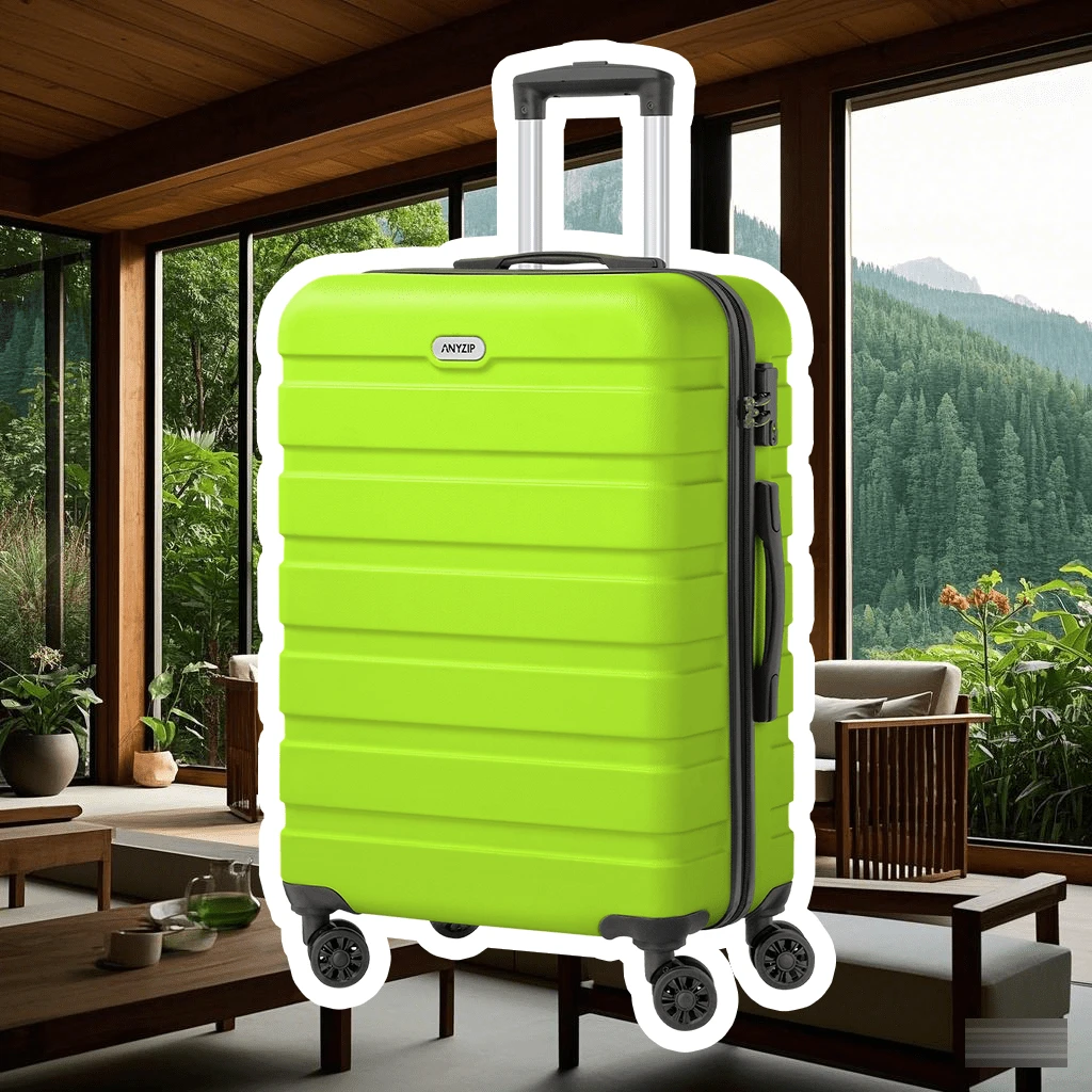 Luggage PC ABS Hardside Lightweight Suitcase With 4 Universal Wheels ...