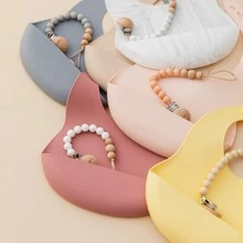 Edible-Grade Soft Silicone Multi-Color Anti-Spill Bibs, Stain Resistant, Shatter Proof, Easy To Carry, Essential For New Parents - Multicolor - View 7