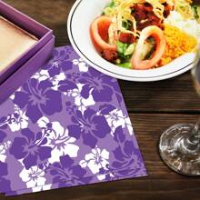 Servilletas de decoración para fiesta de cócteles con flores, decoración de mesa de comedor para fiestas con flores de colores surtidos, adecuado para fiestas festivas, bodas, meriendas, suministros de decoración para fiestas de cumpleaños - Multicolor - Ver 4