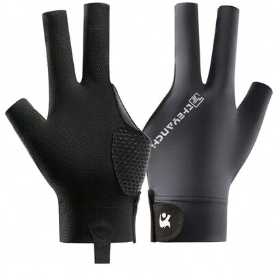 1 件 F258 新款专业斯诺克/台球手套，防滑、透气、三指设计，适合比赛